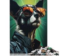 500 Piece Funky Lemur Fiesta Jigsaw Puzzles for Adult Teenagers Wooden Puzzles Sustainable Puzzle for Adults | Games 500pcs (52x38cm)