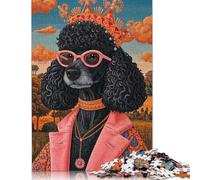 500 Piece Funny Fashion Dog Puzzles for Wooden Puzzles Educational Game for Adult 500pcs (52x38cm)