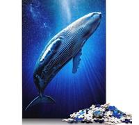 500 Piece Galactic Humpback Whale Square Puzzles for Adults & Wooden Puzzles Educational Game 500pcs (52x38cm)