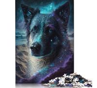 500 Piece Galaxy Border Collie Jigsaw Puzzles for Adults Learning Educational Toys Family Games Birthday Gifts 500pcs (52x38cm)