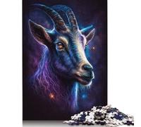500 Piece Galaxy Goat Space Jigsaw Puzzles for Adults Learning Educational Toys Family Games Birthday Gifts 500pcs (52x38cm)