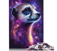 500 Piece Galaxy Meerkat Jigsaw Puzzles for Adults Learning Educational Toys Family Games Birthday Gifts 500pcs (52x38cm)
