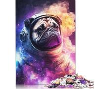 500 Piece Galaxy Pug Square Puzzles for Adults & Wooden Puzzles Educational Game 500pcs (52x38cm)