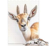 500 Piece Gazelle Selfie Jigsaw Puzzles for Adult Teenagers Puzzles Wooden Puzzles Family Fun Jigsaws Puzzles 500pcs (52x38cm)