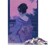 500 Piece Geisha Japan Painting Jigsaw Puzzles for Adult Teenagers Home Educational Games DIY Toys 500pcs (52x38cm)