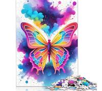 500 Piece Geometric Color Butterfly Jigsaw Puzzlesfor Adults Teenagers Puzzle Adult Jigsaw Puzzle for Adults Puzzle Gifts 500pcs (52x38cm)