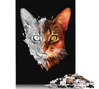 500 Piece GeoSketch Cat Jigsaw Puzzlesfor Adults Teenagers Wooden Puzzles for Adults For Family Fun & Game Night 500pcs (52x38cm)