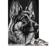 500 Piece German Shepherd Drawing Jigsaw Puzzles for Adult Teenagers Puzzle Jigsaws for Adults Puzzle for Adults And Teenager 500pcs (52x38cm)