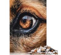 500 Piece German Shepherd Eye Jigsaw Puzzle for Adult Teenagers Puzzles Wooden Puzzles Sustainable Puzzle for Adults 500pcs (52x38cm)