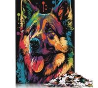500 Piece German Shepherd Style 2 Jigsaw Puzzle for Adult Teenagers Wooden Puzzle Jigsaws for Adults Puzzles for Adults Teens 500pcs (52x38cm)