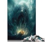 500 Piece Ghost Whale Jigsaw Puzzle for Adult Teenagers Puzzle Jigsaws for Adults Teenagers Age 14+ 500pcs (52x38cm)