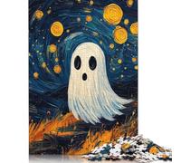 500 Piece Ghostly Starry Night Jigsaw Wooden Puzzles for Adults Puzzles for Adults Teenagers Age 12+ 500pcs (52x38cm)