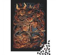 500 Piece Giant Red Demon Creative Square Jigsaw Puzzles for Adults & Wooden Puzzles Educational Toys 500pcs (52x38cm)