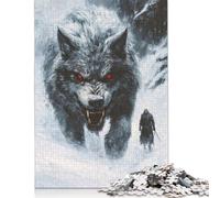 500 Piece Giant Wolf Encounter Jigsaw Puzzle Adult Jigsaw Puzzle Puzzle for Adults And Teenager 500pcs (52x38cm)
