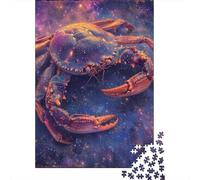500 Piece Glow Crab Square Puzzles for Adults & Wooden Puzzles Educational Game 500pcs (52x38cm)