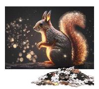 500 Piece Glowing Squirrel Jigsaw Wooden Puzzle Adult Jigsaw Puzzle Jigsaw Puzzles for Adult 500pcs (52x38cm)