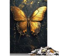 500 Piece Golden Butterfly Puzzles For Adults Wooden Puzzles Brain Teaser Puzzles For Children 500pcs (52x38cm)