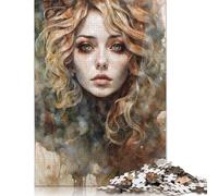 500 Piece Golden Eyes Puzzle For Adults | Large Jigsaw Puzzle with Premium & Durable Wooden Block Pieces with Precise Interlocking Design 500pcs (52x38cm)