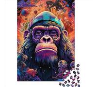 500 Piece Gorilla Creative Square Jigsaw Puzzles for Adults & Wooden Puzzles Stress Relief Puzzle Games And Unique 500pcs (52x38cm)