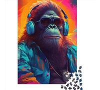 500 Piece Gorilla Hop2 Jigsaw Puzzles, for Adults & Wooden Puzzles Educational Games For Kids 500pcs (52x38cm)