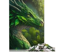 500 Piece Green Leaf Dragon Jigsaw Puzzle for Adult Teenagers Puzzle Jigsaws for Adults Brain Teaser Puzzles For Adults 500pcs (52x38cm)