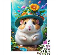 500 Piece Hamster Jigsaw Square Puzzle for Adults & Wooden Puzzles Educational Game Challenge Toy 500pcs (52x38cm)