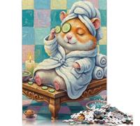 500 Piece Hamster Spa Day Jigsaw Puzzles for Adults Puzzles for Adults Family Activity Jigsaw Puzzles 500pcs (52x38cm)