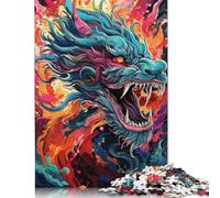 500 Piece Happy Dragon Jigsaw Puzzles for Adults Learning Educational Toys Family Games Birthday Gifts 500pcs (52x38cm)