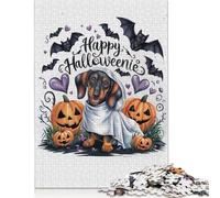 500 Piece Happy Halloweenie Jigsaw Puzzle for Adults And Teenager Sustainable Puzzle for Adults | Games 500pcs (52x38cm)