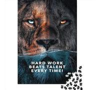 500 Piece Hard Work Beats Talent 1 Puzzles for Adults Wooden Puzzles Educational Game for Children As A 500pcs (52x38cm)