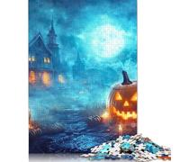 500 Piece Haunted Halloween Jigsaw Puzzle for Adults And Teenager Sustainable Puzzle for Adults | Games 500pcs (52x38cm)