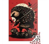 500 Piece Hedgehog Animal Puzzles for Adults & Wooden Puzzles Educational Puzzle Family Game 500pcs (52x38cm)