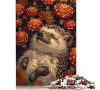 500 Piece Hedgehog In Autumn Jigsaw Puzzlesfor Adults Teenagers Jigsaws 500 Pieces Relax Puzzles Games 500pcs (52x38cm)