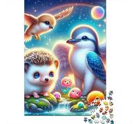 500 Piece Hedgehog Puzzles for Adults & Wooden Puzzles Educational Puzzle Family Game 500pcs (52x38cm)