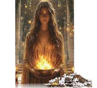 500 Piece Hestia, Goddess of The Hearth - Keeper of The Sacred Flame Jigsaw Puzzle for Adult Teenagers Wooden Puzzles for Teenagers Gifts Relax Puzzles Games 500pcs (52x38cm)