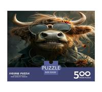500 Piece Highland_cow Square Puzzle for Adults, Wooden Puzzles Puzzle Hands-on Game 500pcs (52x38cm)