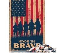 500 Piece Honor The Brave Jigsaw Puzzles, for Adults & Wooden Puzzles Educational Games For Kids 500pcs (52x38cm)