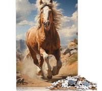 500 Piece Horse Elegant Run Jigsaw Puzzles for Adult Teenagers Puzzle Adult Jigsaw Puzzle for Adults 500pcs (52x38cm)