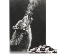 500 Piece Howling Wolf Adult Puzzles Wooden Puzzles Educational Stress Relief Toy Puzzle 500pcs (52x38cm)