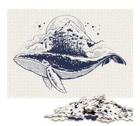 500 Piece Humpback Whale Watching Markus Ziegler Square Jigsaw Puzzles for Adults & Wooden Puzzles Learning Educational Toys Family Games 500pcs (52x38cm)