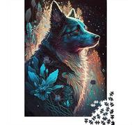 500 Piece Imaginary Border Collie Square Puzzles for Adults, Wooden Puzzles Toy Wall Decor 500pcs (52x38cm)