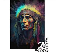 500 Piece Indians Square Puzzles for Adults, Wooden Puzzles Toy Wall Decor 500pcs (52x38cm)