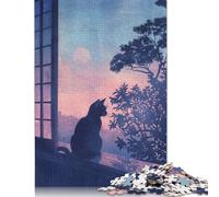 500 Piece Japan Cat Painting Jigsaw Puzzles for Adult Teenagers Home Educational Games DIY Toys 500pcs (52x38cm)