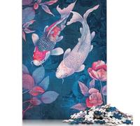 500 Piece Japan Koi Painting Jigsaw Puzzles for Adults Puzzle Adult Jigsaw Puzzle Home Decoration Puzzle Toys 500pcs (52x38cm)