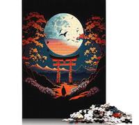 500 Piece Japan Lunar Waterfall Jigsaw Wooden Puzzle for Adults And Teenager Brain Teaser Puzzle 500pcs (52x38cm)