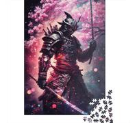 500 Piece Japanese Samurai Jigsaw Square Puzzle for Adults & Wooden Puzzles Educational Game Challenge Toy 500pcs (52x38cm)