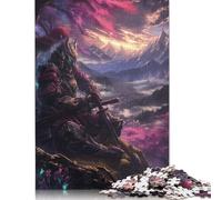 500 Piece Japanese Samurai Majestic Square Puzzles for Adults & Wooden Puzzles Educational Game 500pcs (52x38cm)