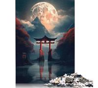 500 Piece Japanese Torii Gate Moon Adult Puzzles Wooden Puzzles Educational Stress Relief Toy Puzzle 500pcs (52x38cm)