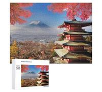 500 Piece Jigsaw Puzzle, Autumn in Japan Mount Fuji and Chureito Pago