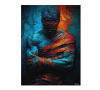 500 Piece Jigsaw Puzzle, Bound by Fire and Ice - Expressionist Figure